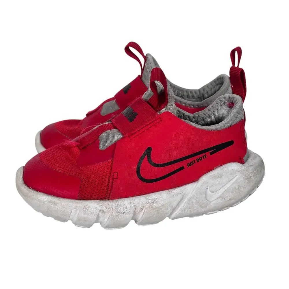 Nike Flex Runner 2 Baby Toddler Sneakers Size 7C Red Logo Slip On‎ DJ6039-607